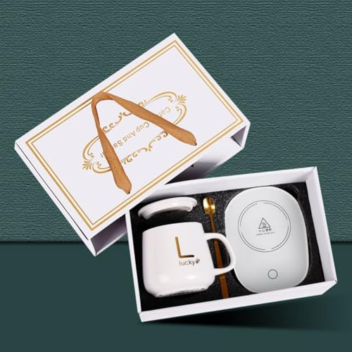 Besttoolifes Chauffe-tasse USB thermostatique 55 °C avec capteur de gravité pour tasse à café, thé, dessous de verre blanc (vert)