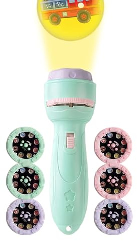 Générique Flashlight Projector for Night Light with 40 Educational Designs for Learning, Night and Bedtime, for Boys and Girls from 3 Years Old