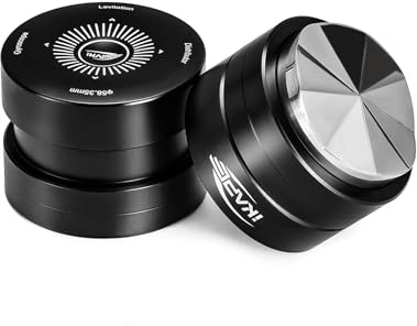 IKAPE 58,35 mm Espresso-Kaffeeverteiler, Kaffee-Doppellager- und Hochgeschwindigkeitsverteilungswerkzeug, adaptiver Höhen-Kaffeetamper-Nivellierer für Siebträger über 58 mm