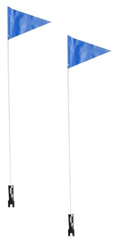 BUGUUYO 2 Stück Kinderfahrrad Sicherheitsflaggen mit Robusten Fiberglasstangen Blau Erhöhte Sichtbarkeit für Kinderfahrräder Roller und Outdoor
