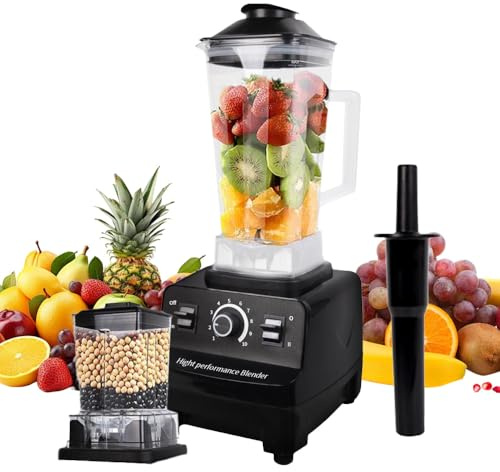 2-in-1 High-Speed Blender, 3200W, 2L Capacity, 10 Speed Settings, Perfect for Smoothies, Milkshakes, Crushing Ice and Vegetables