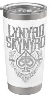Lynyrd Skynyrd Spade Spielkarte Logo Vintage Rock 70er Jahre Band Doppelwandiger Edelstahl-Thermobecher