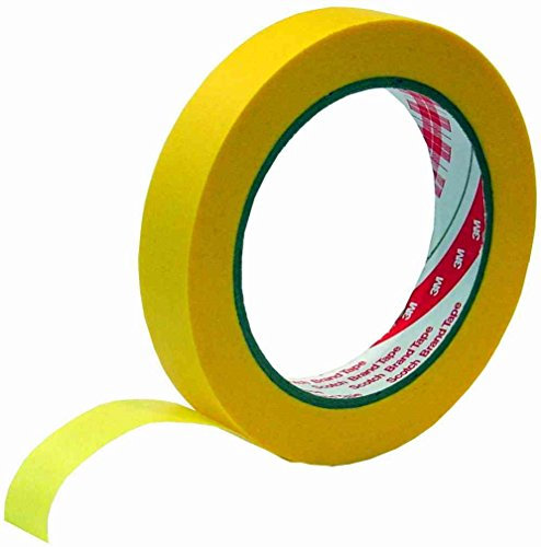 SCOTCH - 3M Scotch Ruban de recouvrement 244 Gold pour peintres 19 mm x 5 m, extra fin et souple pour des travaux professionnels de peinture (2441950/JT200035528)