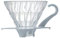 Hario V60 Glass Coffee Dripper, White, Size 1