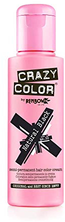 Crazy Color Natural Black Nº 32 - Crema colorante del cabello semi-permanente