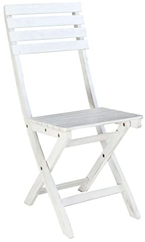 Milani Home S.r.l.s. AC805042 Stuhl Dalila S/Armlehnen weiß, Holz, 36 x 53 x 87 cm