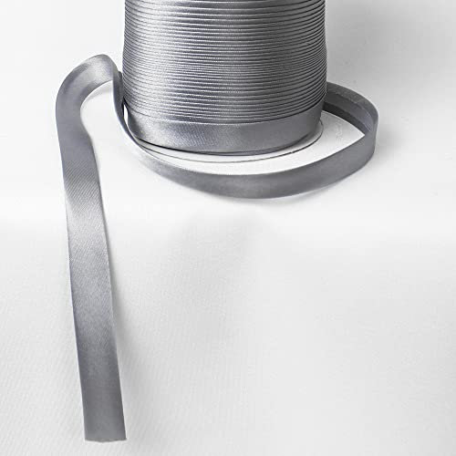 eventkauf Schrägband Satin 9m x 15mm (Dunkelgrau, #180)