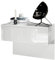 Vladon Nachttisch Sleep, Made in Germany, Nachttischschrank mit Schublade zur Wandmontage, Weiß matt/Weiß Hochglanz (60 x 46 x 35 cm)