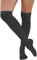 Crazy Chick® New Girls Over The Knee Plain Microfiber Socks Assorted Colours Thigh High Socks UK Size 4-6 (Black)