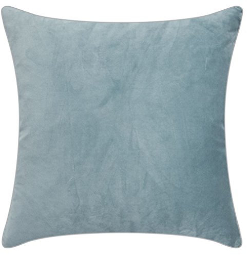 PAD - Elegance - Samt Kissen, Zierkissen, Kissenhülle - 50 x 50 cm - Farbe: Sky Blau - Ohne Füllung