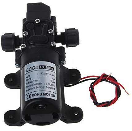 fxco DC 12 V 130PSI 6L/min Water High Pressure Diaphragm Self Priming Pump 70 W