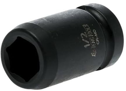 Teng Tools 920116 1/2in Impact Socket – 38mm Length, Chrome Molybdenum Steel Heavy‑Duty Socket for Power & Air Tools, Suitable for Industrial, Automotive & Workshop Use