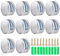 AILANDA 10pcs Klemmbefestigung Glasklemme Edelstahl Zinklegierung Spiegelclip Spiegel Halterung Abstandshalter mit Expansionsrohr Schrauben für 4-6mm Acrylglas Glas Spiegel Glasbilder Fotos