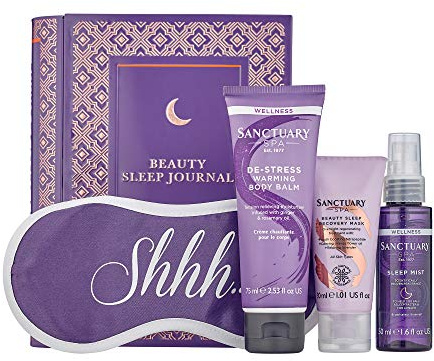 Sanctuary Spa Beauty Sleep Journal Gift Set, Vegan, Wellness Gift for Her, Gift For Women, Womens Gift Sets, Self Care Gift