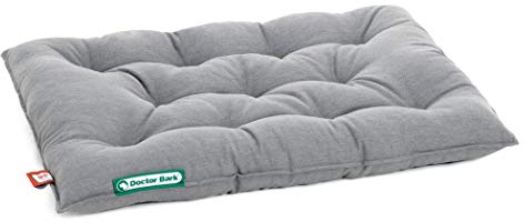 Doctor Bark Hundekissen Urban - orthopädisches Hundebett für mittlere Hunde - waschbar bis 95°C - robuste Indoor/Outdoor Hundematratze - Made in Germany (M - 70x50 cm, Hellgrau)
