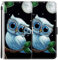 vingarshern Coque Wiko Y81 Étui Cuir PU Couverture,Flip Fermeture Magnétique Fonction Stand Portefeuille Pochette Housse Wiko Y81 Coque Cuir avec Carte Slots-(Chouette)