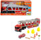 Matchbox GWM23 - Matchbox Construction Hauler mit 1 Feuerwehrfahrzeug und 8 Zubehörteilen, Spielzeug ab 3 Jahren
