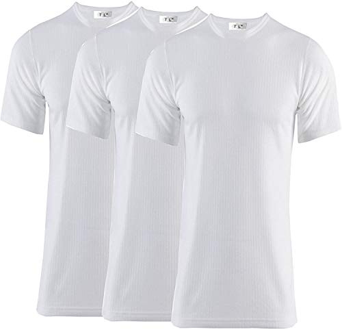 Thread Linens 3 Pack Mens Thermals T Shirt, Body Warmer Base Layer Thermal Underwear Mens Thermal Top for Men Size S-XXL