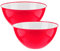Homeshopa Large Salad Bowl Set of 2, Unbreakable & Lightweight Reusable Plastic Serving Bowls, Microwave, Dishwasher & Freezer Safe, BPA Free Kitchen Tableware Big Mixing Bowls, 25 cm (Pink & Pink)