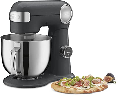 Cuisinart SMD-50GPH Precision Pro 5.5-Quart Digital Stand Mixer with 12-Speeds, 3 Preprogrammed Food Prep Settings, Mixing Bowl, Whisk, Flat Mixing Paddle, Dough Hook, and Splash Guard, Graphite