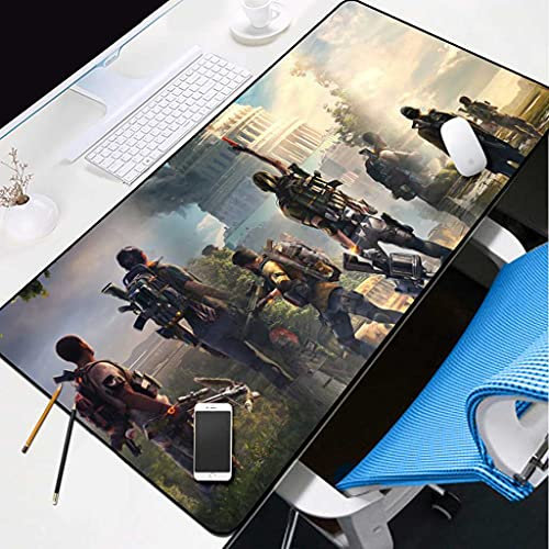 KJXNED Tapis de Souris XXL - 900x400 mm - Guerrier De Personnage De Jeu Mouse Pad - Haute Précision et Vitesse - Base en Caoutchouc Antidérapant Surface - pour Gamer PC et Ordinateur Portable