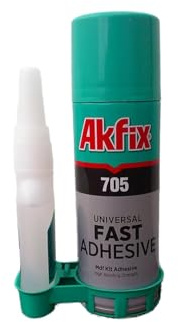 Akfix Extra Strong Super Glue with Activator CA Glue (50 g 200 ml)