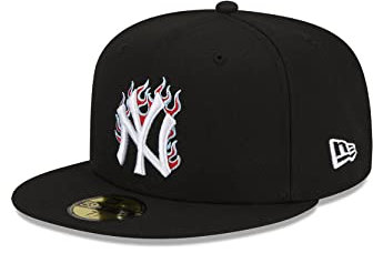 New Era 59Fifty Essential Cap Basecap Baseballcap Flat Brim Fitted (7 7/8 (62,5 cm) - schwarz)
