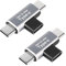 QIANRENON 2 en 1 USB C Divisor Adaptador USB C Hembra a 2 Macho T Forma Carga Conector, Solo para Carga, 2 Pcs