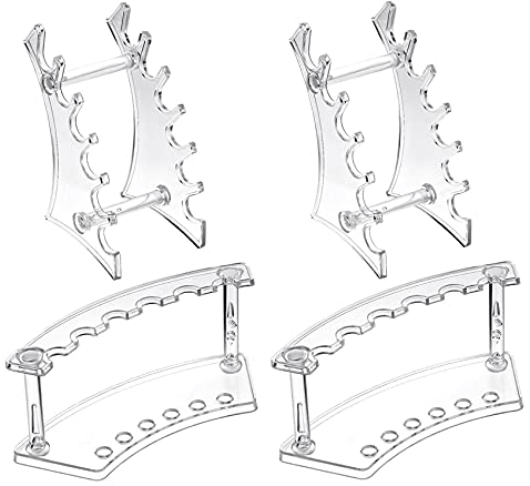 Cliettilw 4 StüCk Stifthalter Display StäNder Stift KunststoffstäNder Klar Stifthalter Organizer NagelbüRstenhalter StäNder für Make Up Pinsel