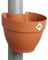 Elho Vibia Campana Pot Gouttière 40 - Pot De Fleurs pour Extérieur - Ø 21.6 x H 16.3 cm - Marron/Terre Cuite