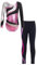 iEFiEL Mädchen Turnanzug Glitzer Gymnastik Leotard Langarm Akrobatik Anzug Tanzkostüme Turnbody Jumpsuit mit Sport Leggings Rosa 146-152