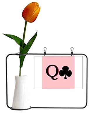 Happiness Queen Club Q Poker Tulpe Künstliche Blumenvase Dekoration Karte