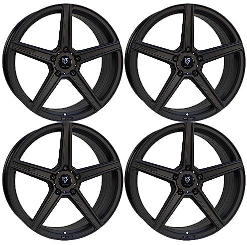 4x MB Design Felgen KV1S 9.5Jx20 ET45 5x112 Schwarz stumpfmatt kompatibel mit VW ID.4