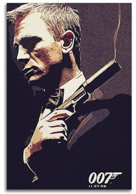 Zweig Poster, Motiv: Schauspieler Daniel Craig, dekoratives Gemälde, Leinwand, Wandposter und Kunstdruck, moderne Familienschlafzimmer-Dekoration, Poster, 20 x 30 cm