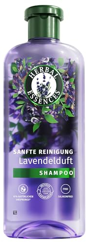 Herbal Essences Sanfte Reinigung Shampoo mit Lavendelduft 350ml. Von frizz, sprödem Haar zu sanftem Haar ohne Frizz, Mit inhaltsstoffen Natürlichen Ursprungs, Vegan, silikonfrei