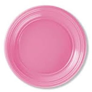 Innclean 50 assiettes à dessert rose réutilisables 17 cm 2 cf x 25 pièces (50 plats)