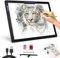 Wiederaufladbare Leuchttisch A4 - Stufenlos Dimmbar 6 Stufen Helligkeit Leuchtplatte, Diamond Painting Leuchttisch mit Clip oben, Tragbares LED Leuchtkasten für Diamond Painting Zubehör