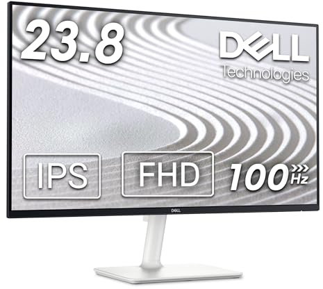 Dell -S2425H-Grey 23.8 FHD Monitor 1920 x 1080 @ 100Hz, Built-in 5W Dual Speaker, Response Time: 4ms (Extreme), 99% sRGB (Typical), Flicker-Free, Brightness: 250cd/m²