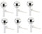 Yardenfun 6 Stück Toilettenknopf Toilettentankknopf Universeller Toilettenspülknopf Toilettenwassertankknopf Toilettentankzubehör Toilettenwassertank Druckknopf Toilettenzubehör