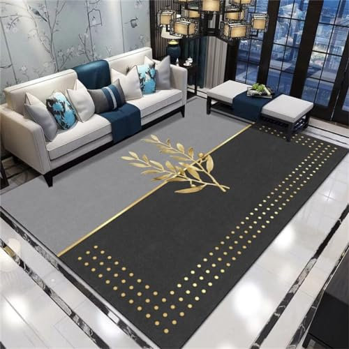 Bodenbeläge Für Balkon Vorzimmer Teppich Grauer Teppich gelbes Blatt dekorativer Schlafzimmerteppich kann angepasst Werden Teppiche Für Schlafzimmer 80X120CM