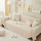Bishilin Sofabezug 2 Sitzer Zweiseitig, Sofaüberwurf rutschfest Beige 180x230CM Couchbezug Eckcouch Universal