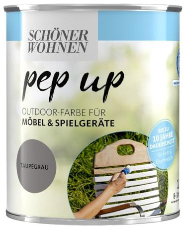 1 L pep up Outdoor Farbe für Möbel & Spielgeräte Taupegrau