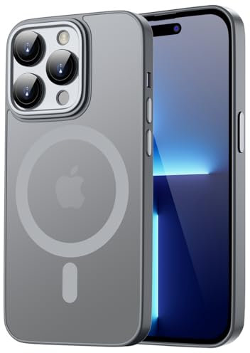 ORDA Magnetic for iPhone 13 Pro Max Case for iPhone 13 Pro Max case with Anti-Fingerprint Protective Cover Frosted Translucent Magnetic for 6.7 inch - Grey