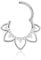 Lantine 16g Septum-Piercing Minimalistische Lotusblume Scharnier-Segment-Clicker Daith Piercing Chirurgenstahl Conch 10mm