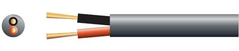 Mercury | Heavy Duty Double Insulated 100V Line Speaker Cable | 2 x 45 Strand | Black 25m
