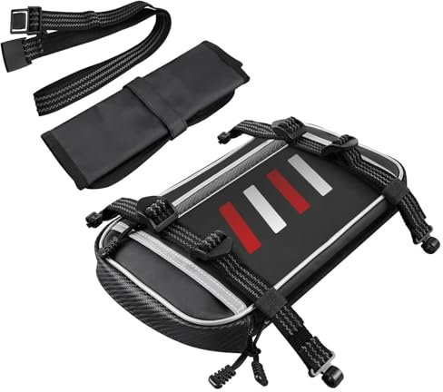 Motorbike Riding Bag Für Beta 390 Für Suzuki Für Duke Universal Motorrad Kotflügel Vorne Tasche Kotflügel Taschen Werkzeuge Lagerung Dirt Bike Zubehör Motorcycle Side Bag(Red)