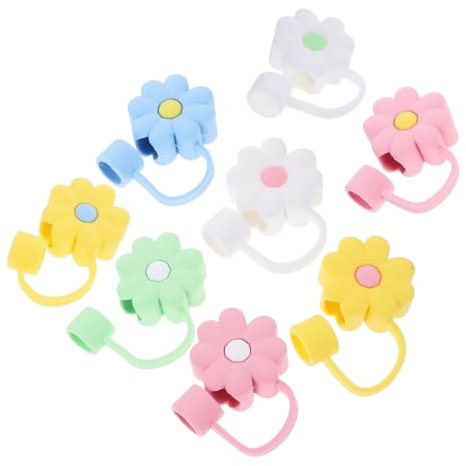 MAGICLULU 8 Pièces Couverture De Paille Dessus De Paille Couvre-pointes De De Couvertures De à Boire Étiquettes De Lunettes De Fête Gel De Silice