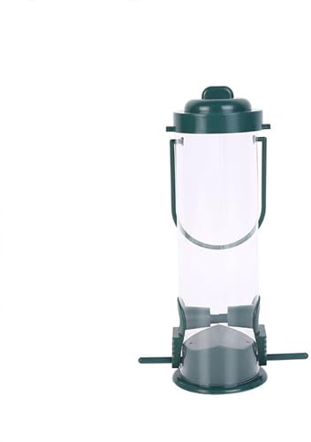 MWZBTG Distributeur de nourriture pour oiseaux sauvages, grains d'oiseaux sauvages, silo à nourriture, tube transparent suspendu, mangeoire pour oiseaux sauvages, mangeoire pour oiseaux sauvages