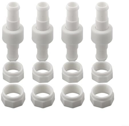 Lot de 4 raccords de tuyau pivotants D20 et écrou D15 pour Polaris 280 380 180, pièces de rechange, connecteurs en plastique durables faciles à installer pour un nettoyage efficace