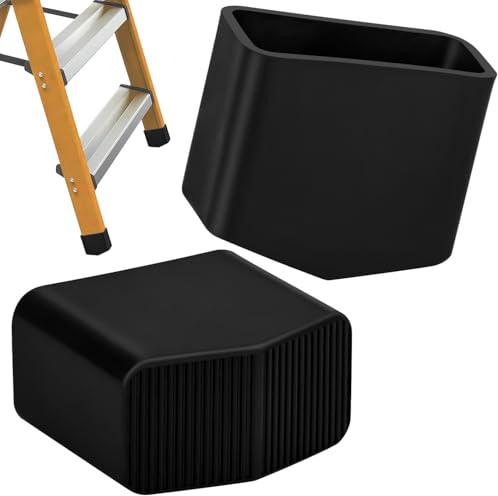 Taco Escalera Patas de Escaleras Antideslizantes(2Pcs, 20x40mm) | Pies Escalera para Proteger el Suelo de Arañazos para Escaleras Telescópicas